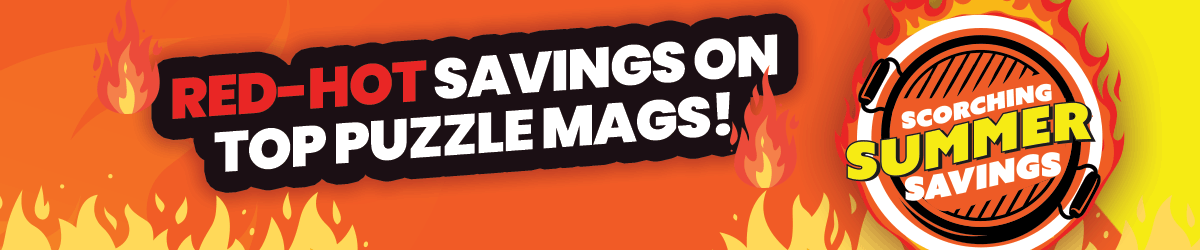 Red hot savings on top puzzle mags
